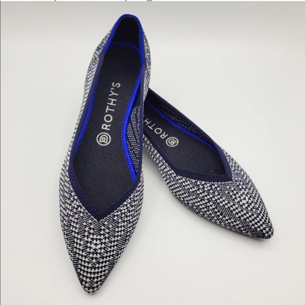 Rothy’s Navy Houndstooth Point - image 1